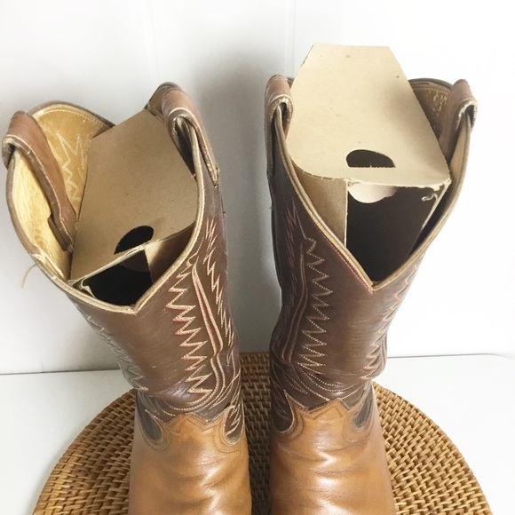 Tony Lama men's round toe leather boots, SZ 11.5AA AZTEC USA MADE Men’s - Picture 5 of 7